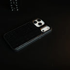 iPhone 17 Series Premium Croc Texture PU Leather MagSafe Case with Metal Camera Frame