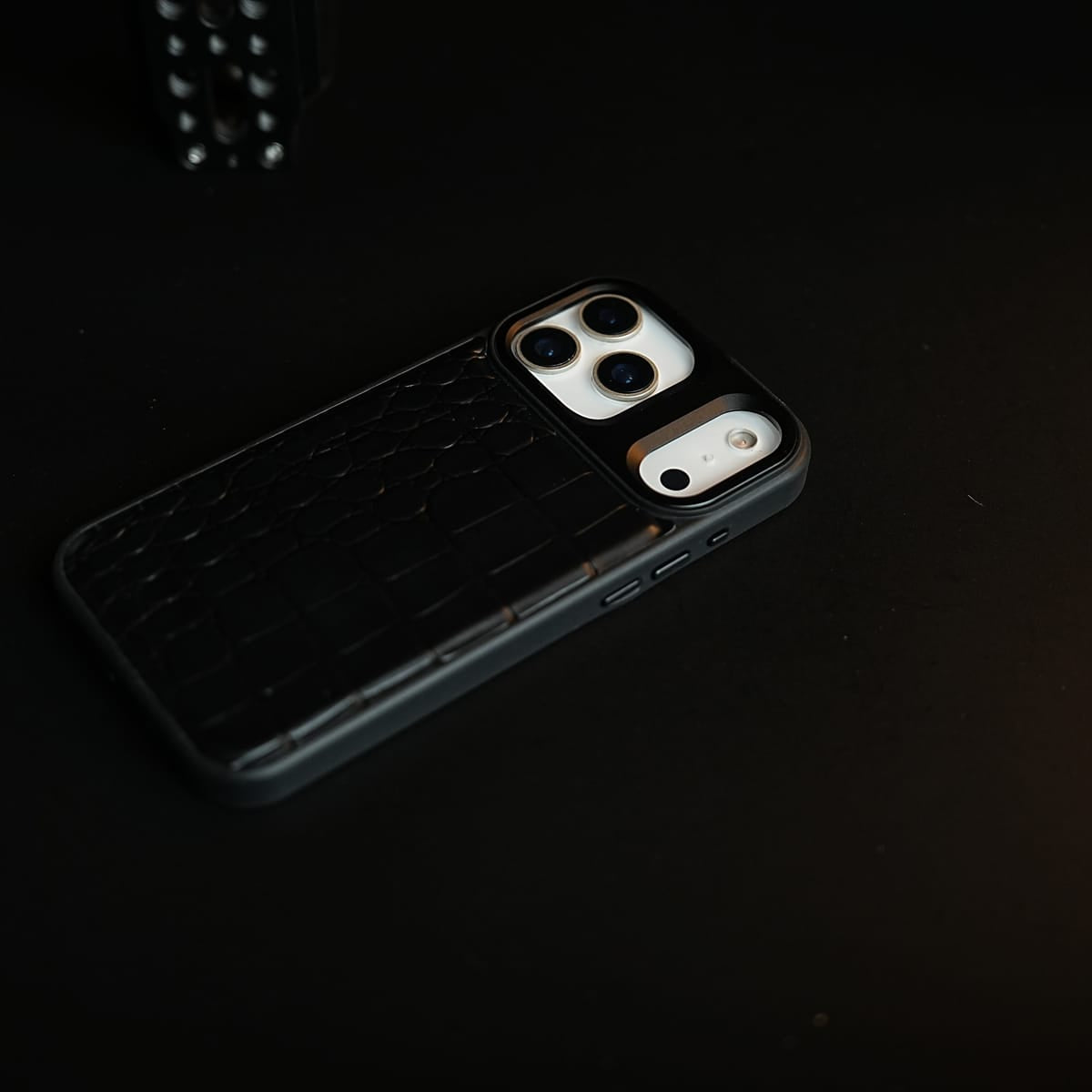 iPhone 17 Series Premium Croc Texture PU Leather MagSafe Case with Metal Camera Frame