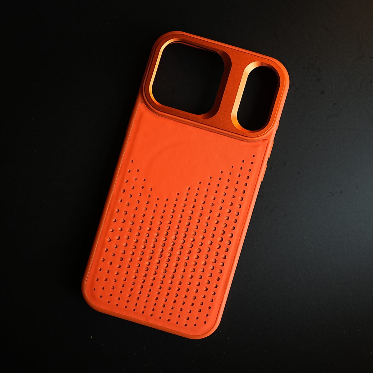 iPhone 17 Series Premium Dot Design PU Leather MagSafe Case with Metal Camera Frame