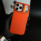 iPhone 17 Series Premium Dot Design PU Leather MagSafe Case with Metal Camera Frame