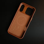 iPhone 17 Series Premium Dot Design PU Leather MagSafe Case with Metal Camera Frame