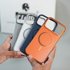 iPhone 17 Series Premium Glass Back MagSafe Case with Aluminium Side Bumper