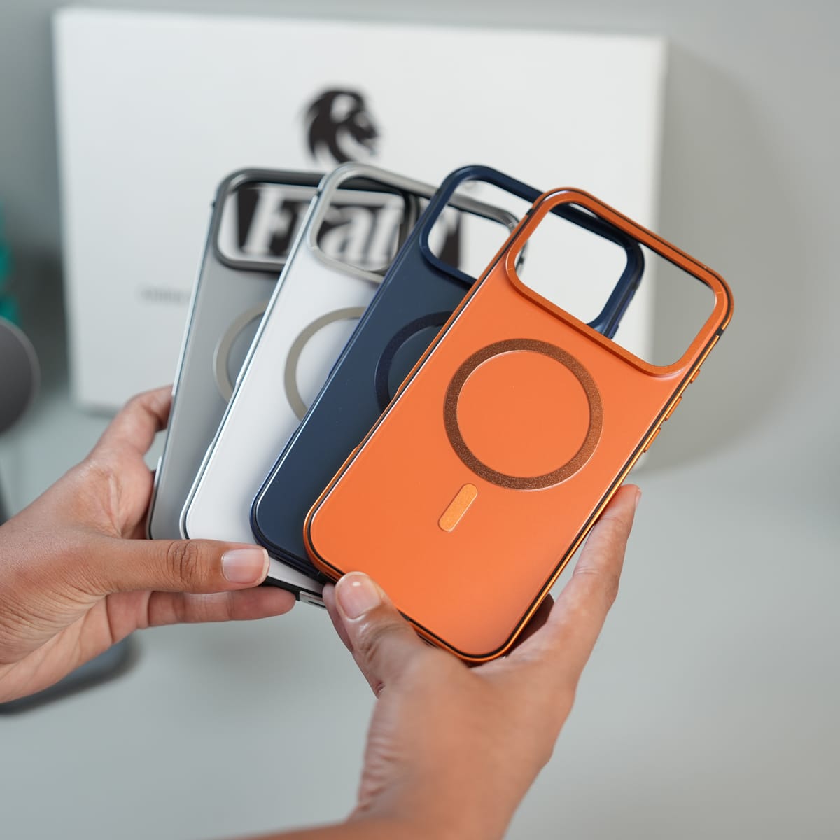 iPhone 17 Series Premium Glass Back MagSafe Case with Aluminium Side Bumper