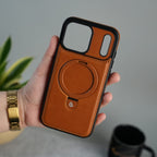 iPhone 17 Series Premium Leather MagSafe Case with Kickstand & Camera Protection | Luxury Slim Cover
