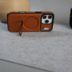 iPhone 17 Series Premium Leather MagSafe Case with Kickstand & Camera Protection | Luxury Slim Cover