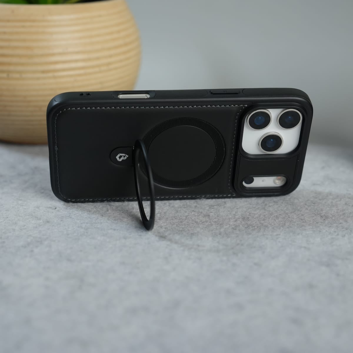 iPhone 17 Series Premium Leather MagSafe Case with Kickstand & Camera Protection | Luxury Slim Cover
