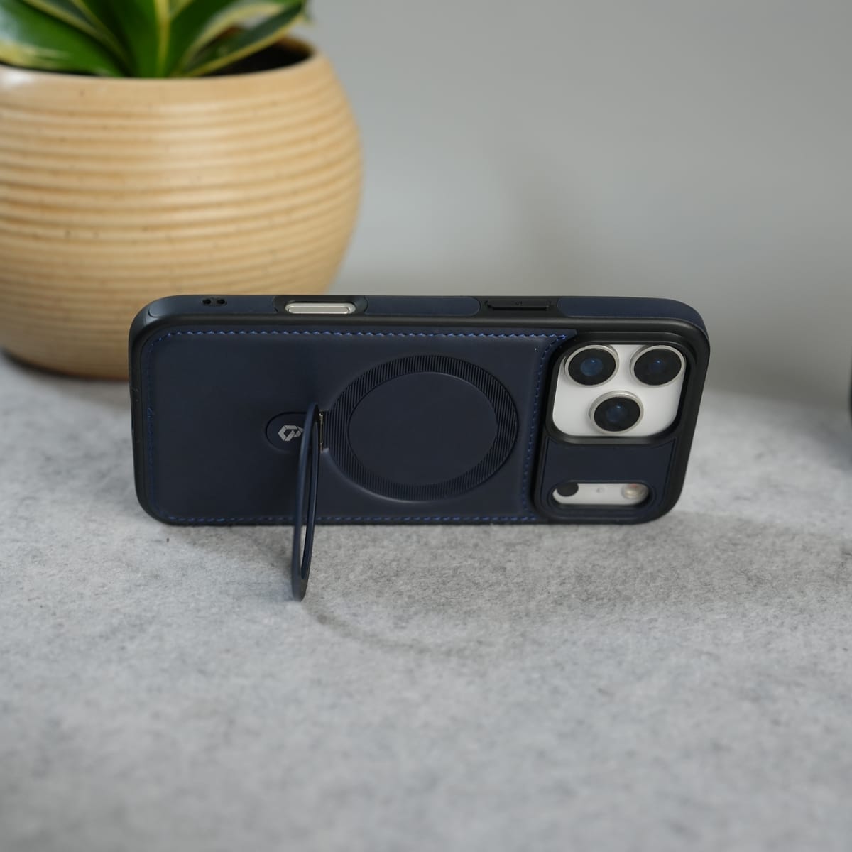 iPhone 17 Series Premium Leather MagSafe Case with Kickstand & Camera Protection | Luxury Slim Cover