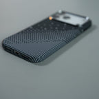 iPhone 17 Series Premium Pixel Gradient MagSafe Case with Metal Camera Frame