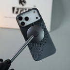iPhone 17 Series Premium Pixel Gradient MagSafe Case with Metal Camera Frame