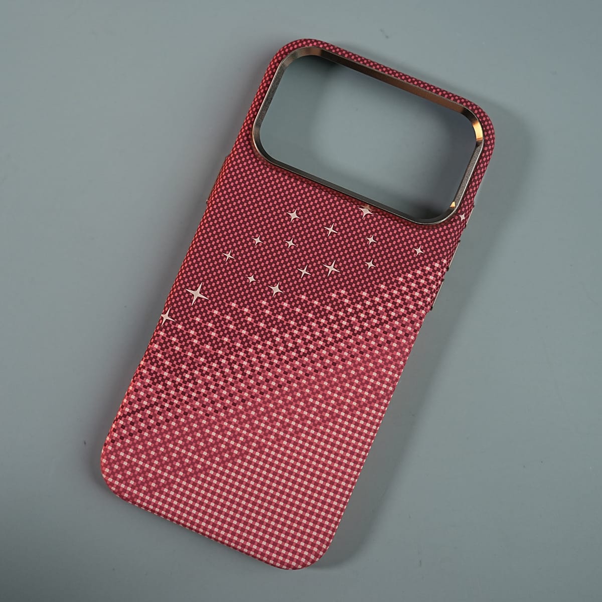 iPhone 17 Series Premium Pixel Gradient MagSafe Case with Metal Camera Frame