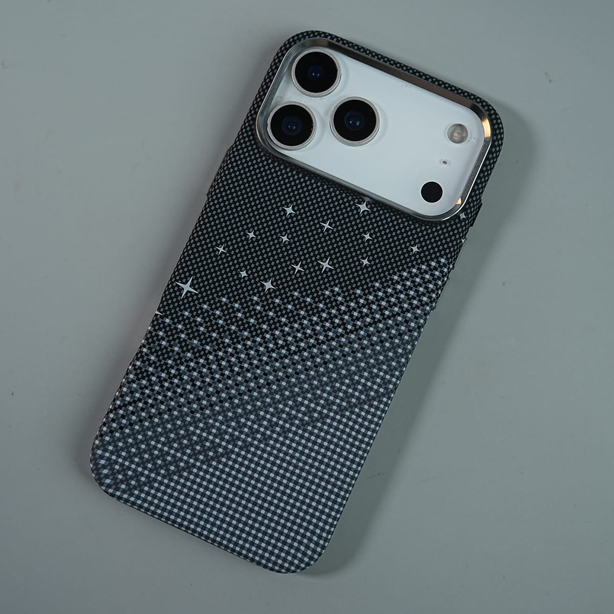 iPhone 17 Series Premium Pixel Gradient MagSafe Case with Metal Camera Frame