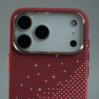 iPhone 17 Series Premium Pixel Gradient MagSafe Case with Metal Camera Frame