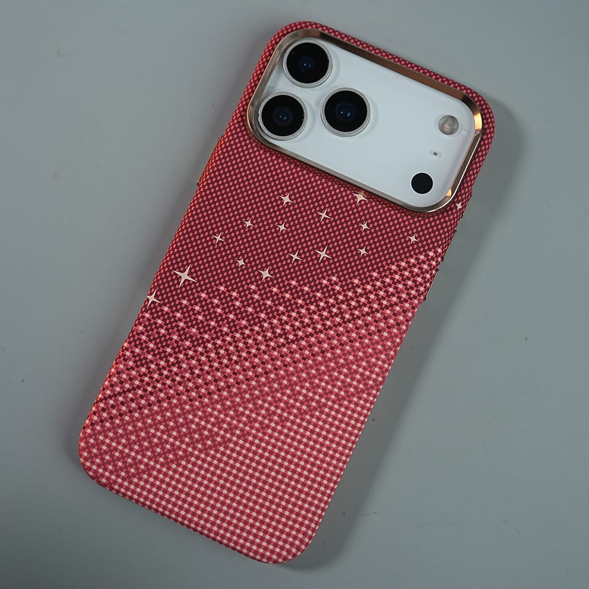 iPhone 17 Series Premium Pixel Gradient MagSafe Case with Metal Camera Frame