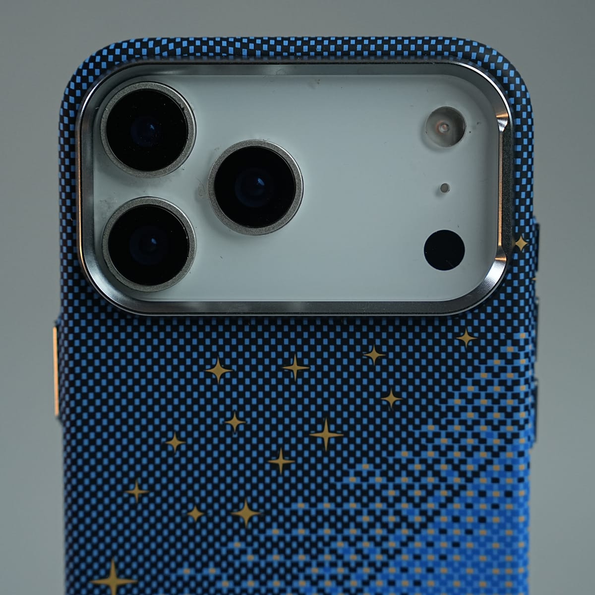 iPhone 17 Series Premium Pixel Gradient MagSafe Case with Metal Camera Frame