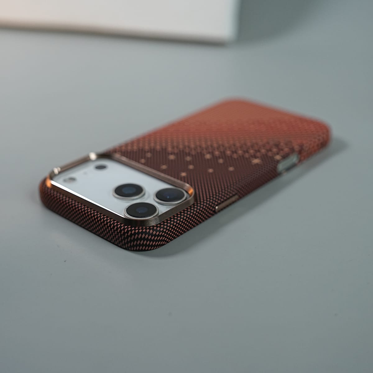 iPhone 17 Series Premium Pixel Gradient MagSafe Case with Metal Camera Frame