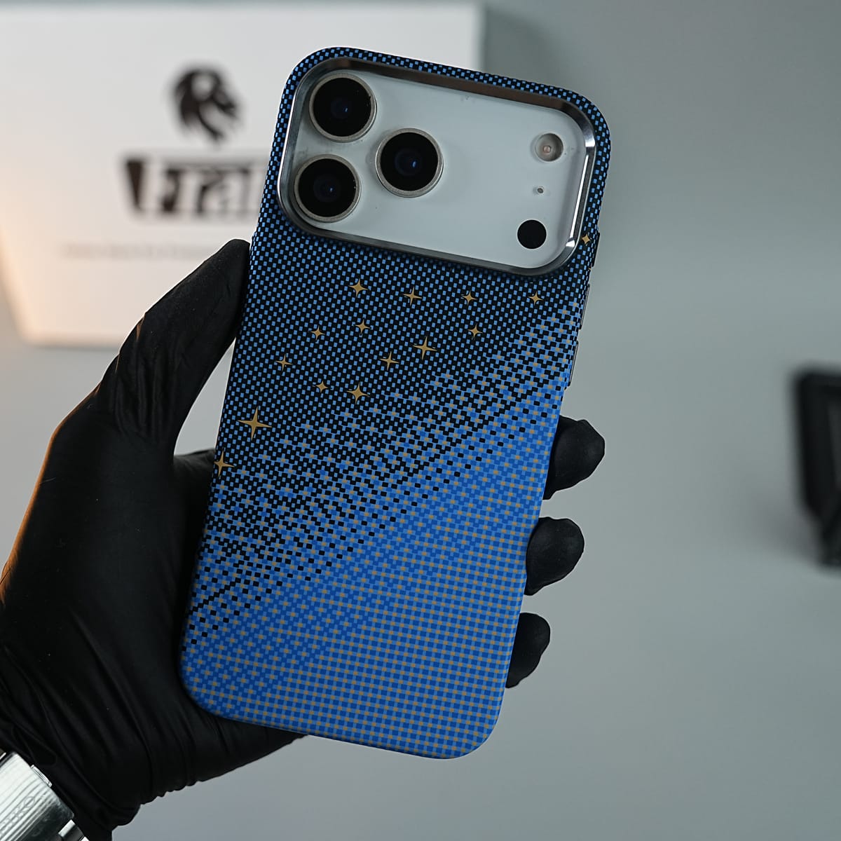 iPhone 17 Series Premium Pixel Gradient MagSafe Case with Metal Camera Frame