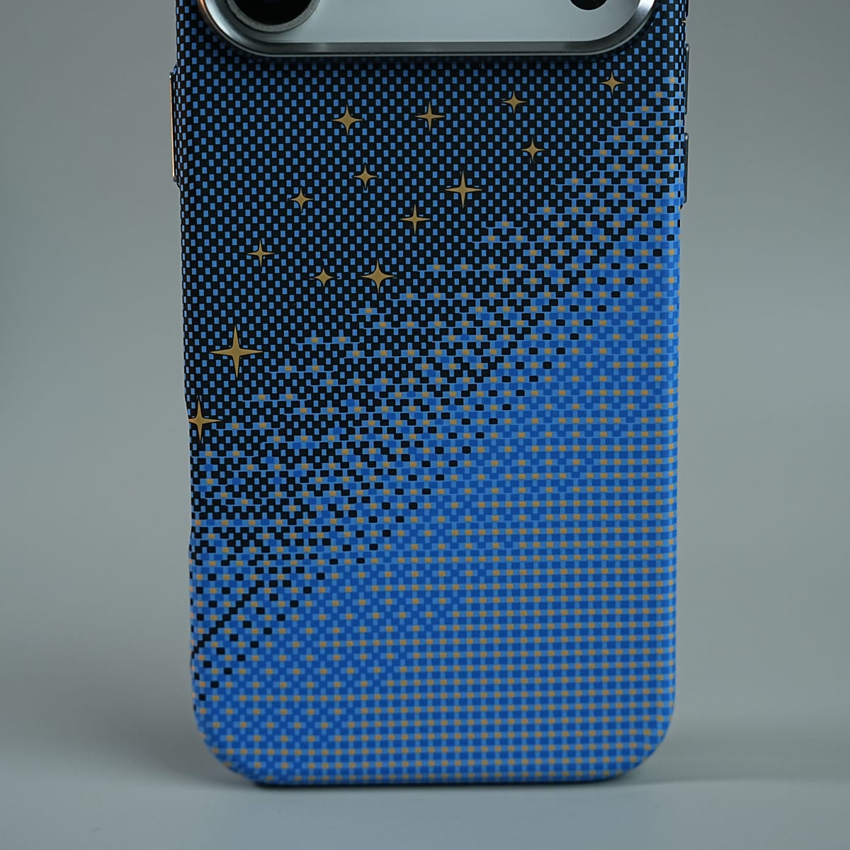 iPhone 17 Series Premium Pixel Gradient MagSafe Case with Metal Camera Frame