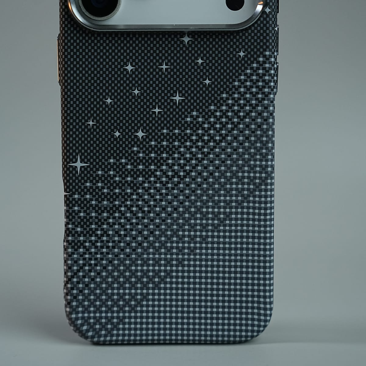 iPhone 17 Series Premium Pixel Gradient MagSafe Case with Metal Camera Frame