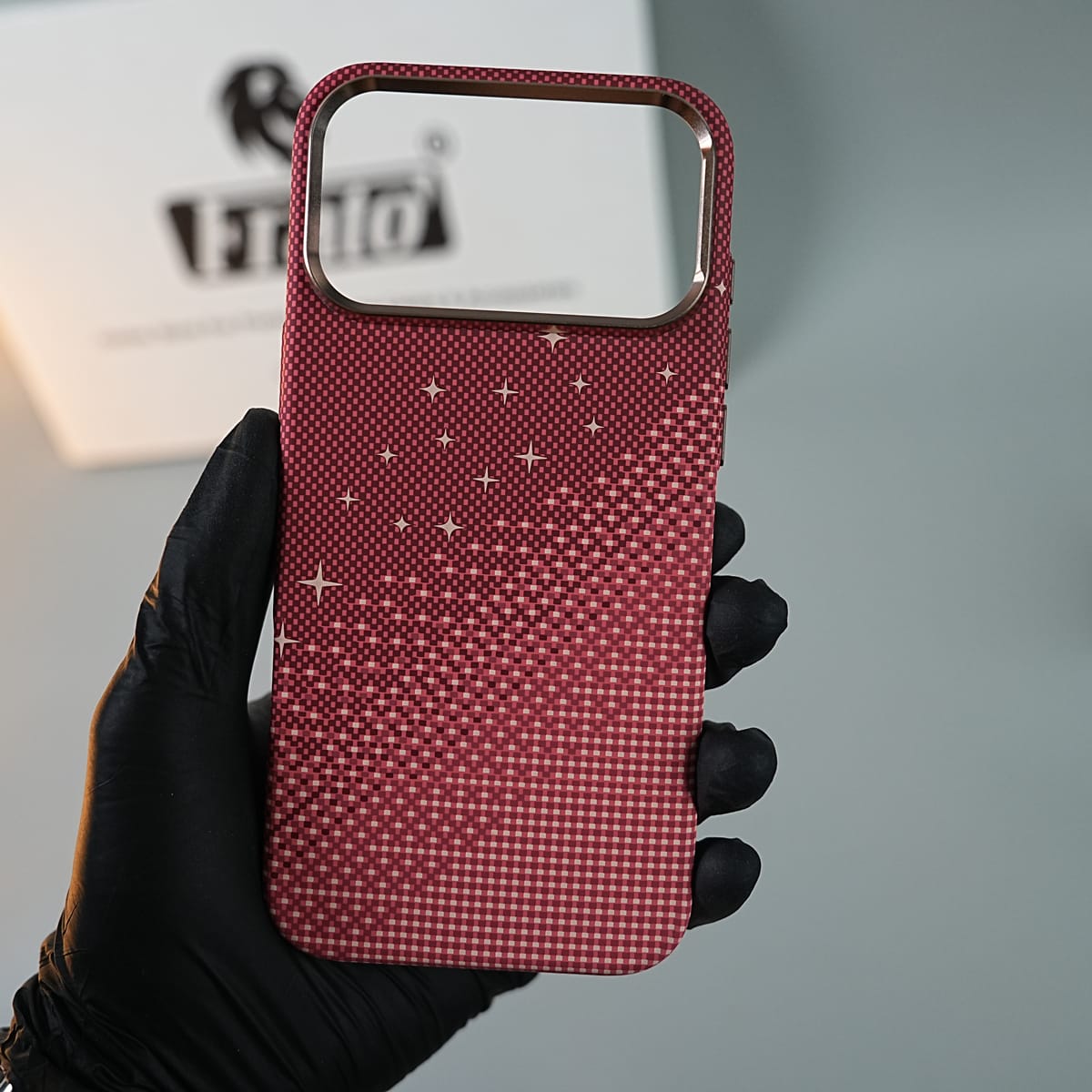 iPhone 17 Series Premium Pixel Gradient MagSafe Case with Metal Camera Frame