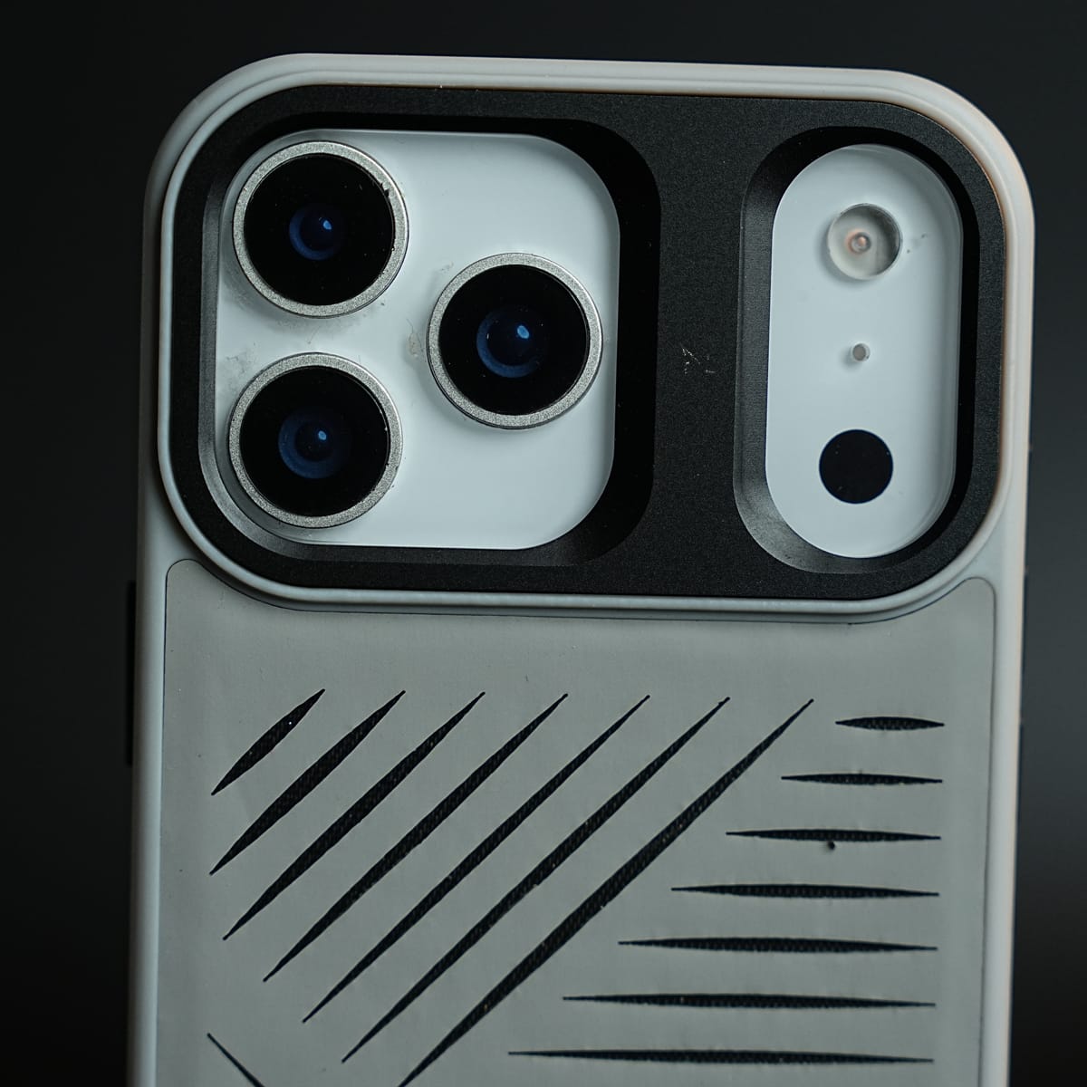 iPhone 17 Series Premium PU Leather Cut Pattern MagSafe Case with Metal Camera Frame