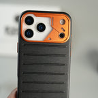 iPhone 17 Series Premium PU Leather MagSafe Case | Metal Camera Frame Protective Cover