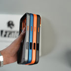 iPhone 17 Series Premium PU Leather MagSafe Case | Metal Camera Frame Protective Cover
