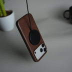 iPhone 17 Series Premium PU Leather Metal MagSafe Ring Case