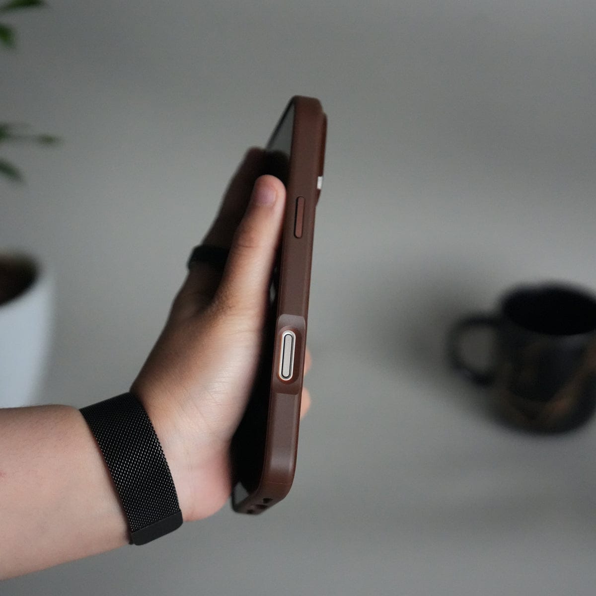 iPhone 17 Series Premium PU Leather Metal MagSafe Ring Case