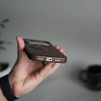 iPhone 17 Series Premium PU Leather Metal MagSafe Ring Case