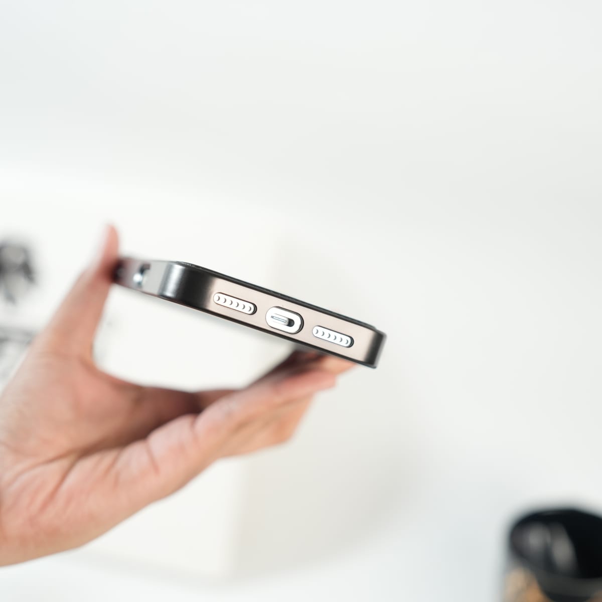 iPhone 17 Series Premium PU Leather Stitch Case | 360° Rotating Metal Ring Stand Cover