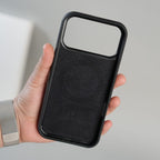 iPhone 17 Series Premium PU Leather Suitcase MagSafe Case with Foldable Stand