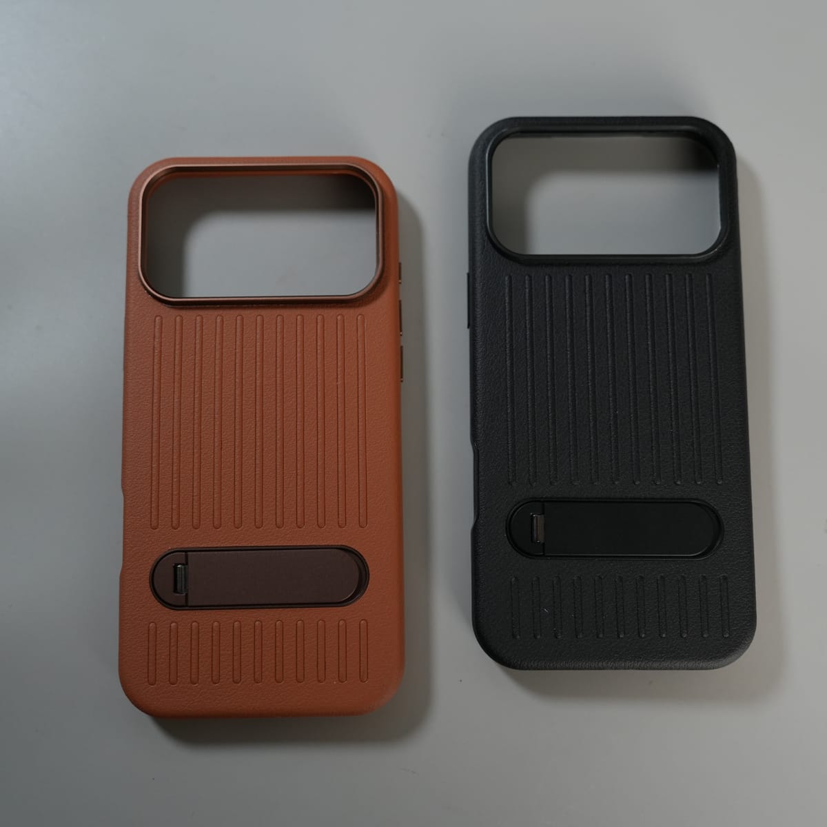 iPhone 17 Series Premium PU Leather Suitcase MagSafe Case with Foldable Stand
