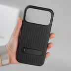 iPhone 17 Series Premium PU Leather Suitcase MagSafe Case with Foldable Stand