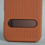 iPhone 17 Series Premium PU Leather Suitcase MagSafe Case with Foldable Stand