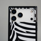 iPhone 17 Series Premium Zebra Print Glossy Silicone Cover