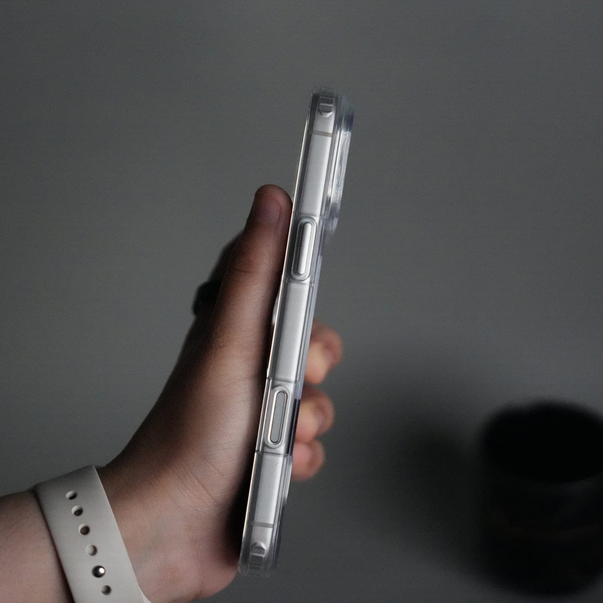 iPhone 17 Series Transparent Bottom Metal Stand MagSafe Supported Case Cover