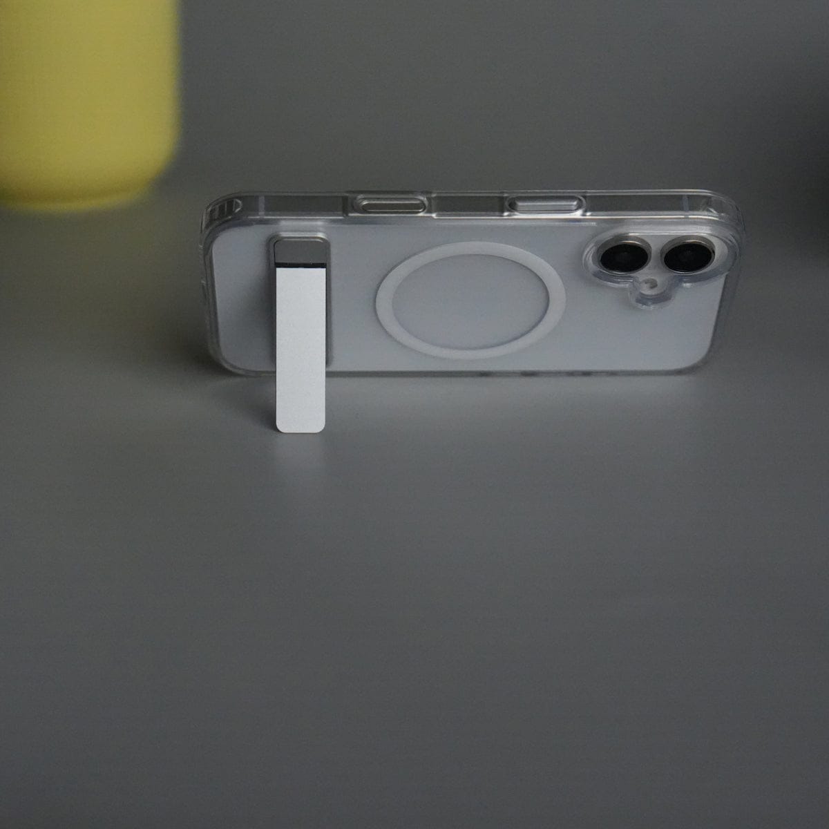 iPhone 17 Series Transparent Bottom Metal Stand MagSafe Supported Case Cover