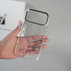 iPhone 17 Series Transparent Glitter Bow Protective Case