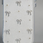 iPhone 17 Series Transparent Glitter Bow Protective Case