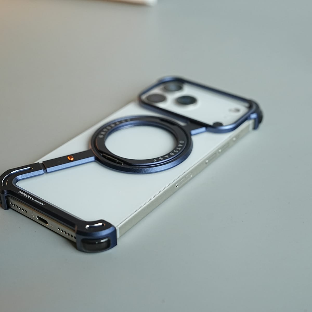 iPhone 17 Series Z Shape Aluminum Metal Rotating Kickstand Frameless Design