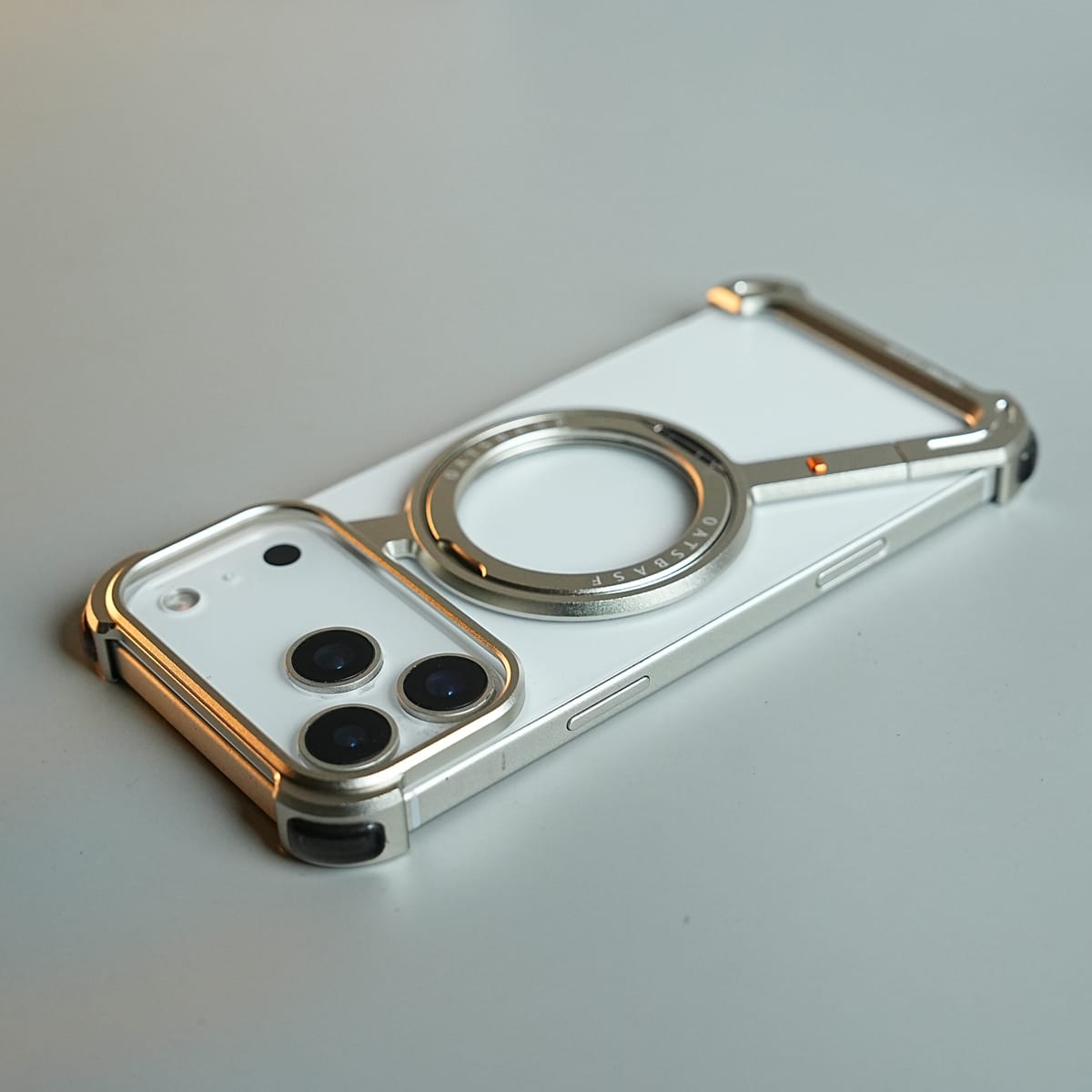 iPhone 17 Series Z Shape Aluminum Metal Rotating Kickstand Frameless Design