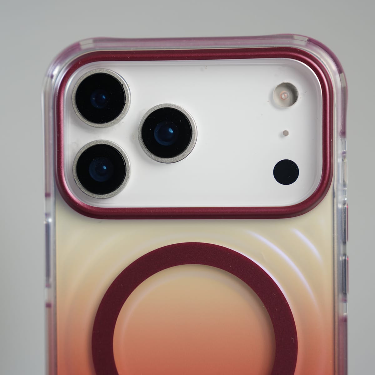 iPhone 17 Series Blush Pink Gradient Wave Pattern MagSafe Compatible Case