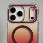iPhone 17 Series Blush Pink Gradient Wave Pattern MagSafe Compatible Case