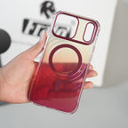 iPhone 17 Series Blush Pink Gradient Wave Pattern MagSafe Compatible Case