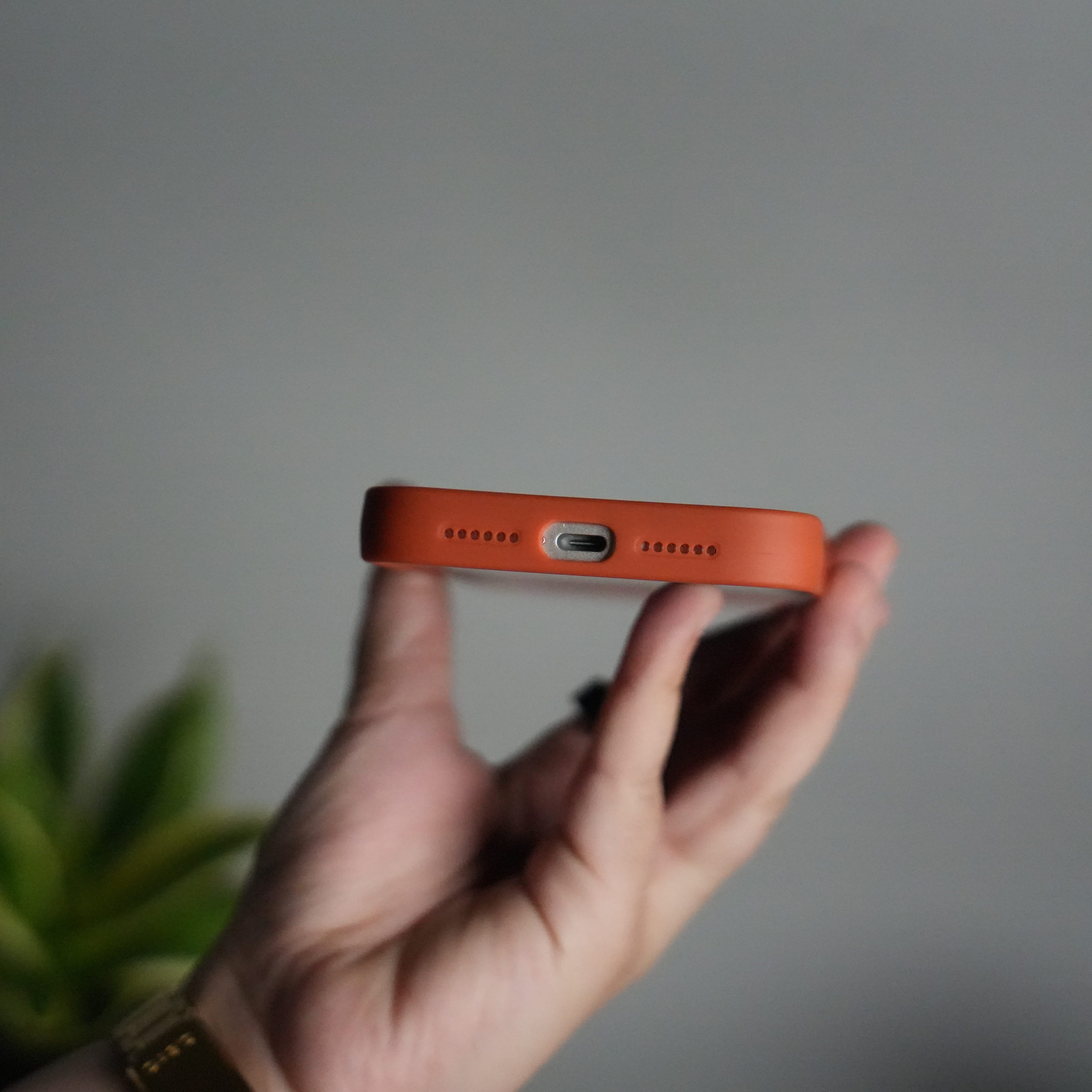 iPhone Series Matte MagSafe Case | Metallic Camera Frame Edition | Orange