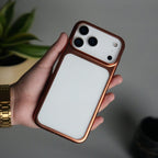 iPhone 17 Pro Max Clear Shell Case | Slim Back Cover with Electroplated Edges
