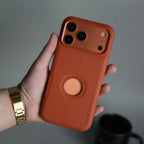 iPhone 17 Pro Max Leather Case | Classic Middle Stitched PU Back Cover