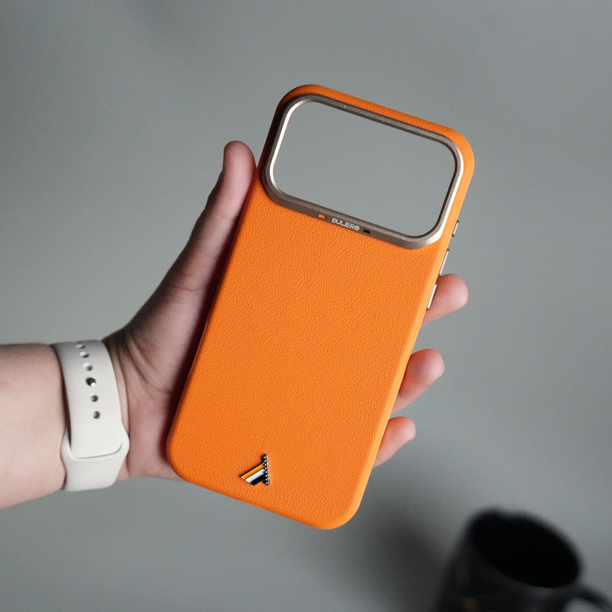 iPhone 17 Pro Max PU Leather Case with Metal Camera Frame
