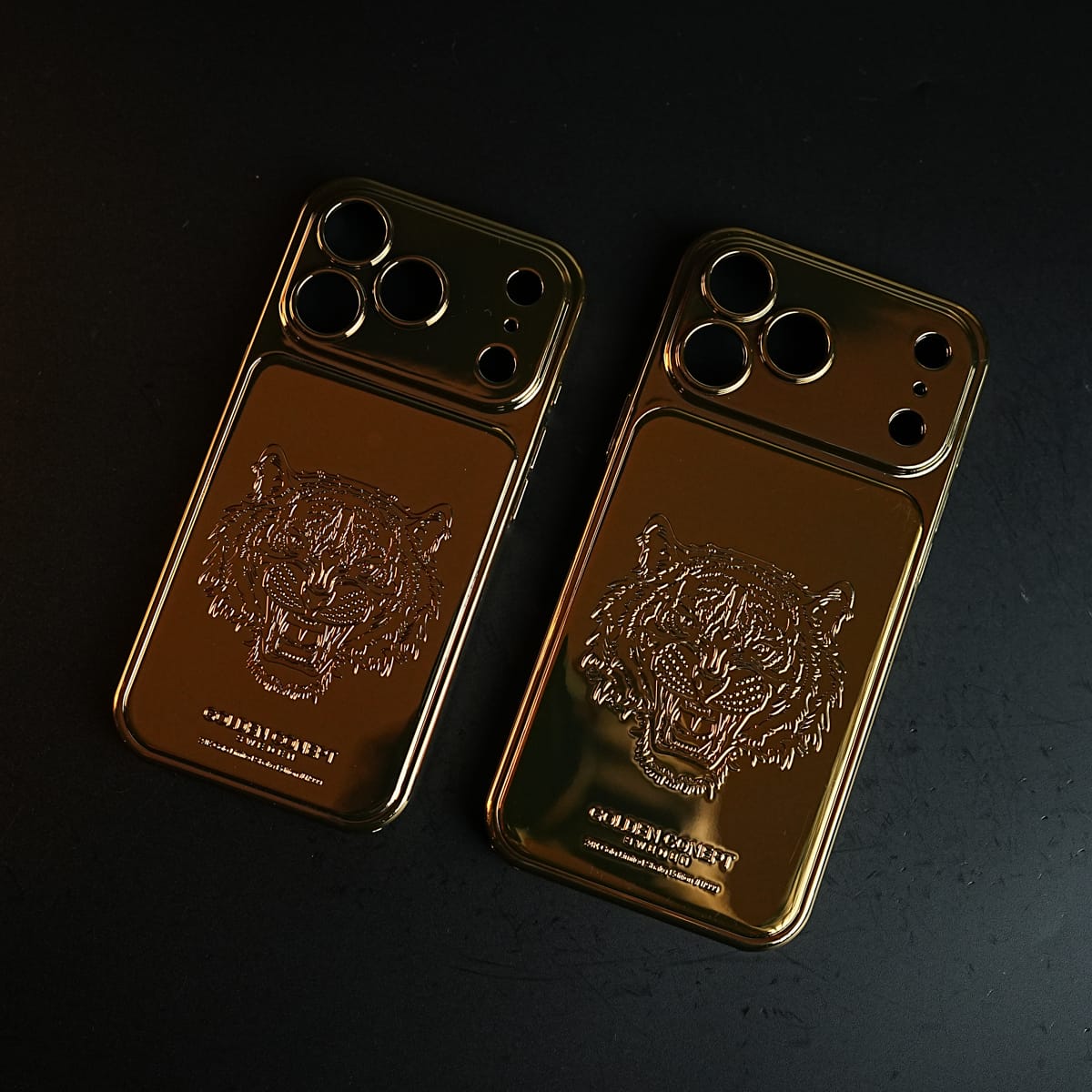 Premium Gold Shine Tiger Face for iPhone 17 Series | Protective Case