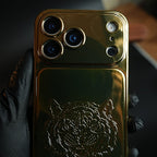 Premium Gold Shine Tiger Face for iPhone 17 Series | Protective Case